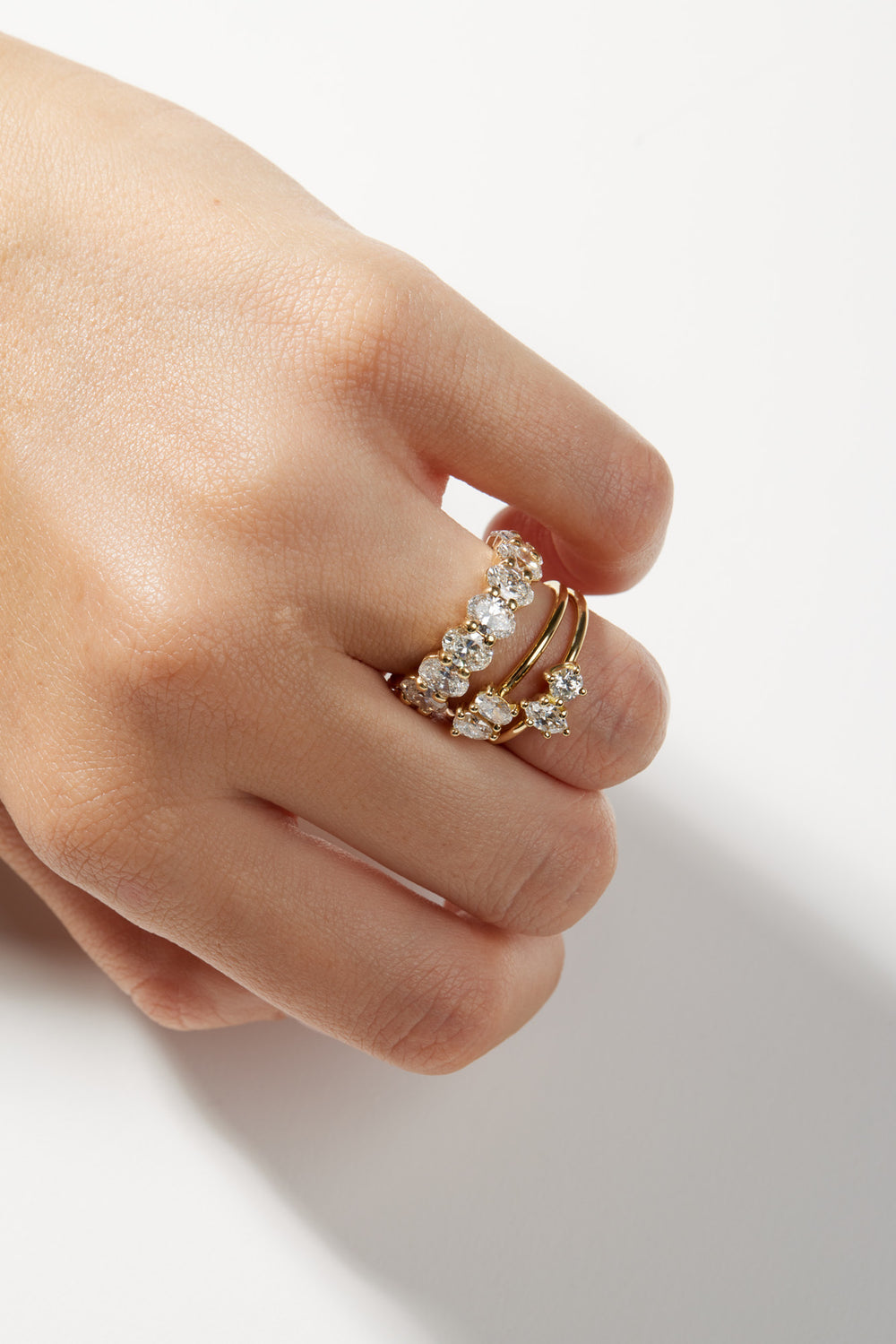 Marquise Diamond and Round Emerald Toi Et Moi Ring | 18K White Gold| Natasha Schweitzer