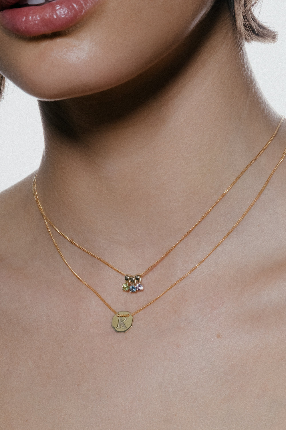 Birthstone Necklace | 9K White Gold| Natasha Schweitzer