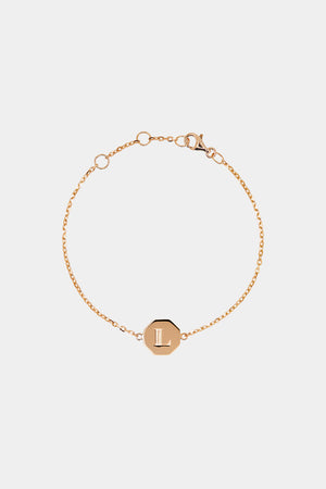 Letter Bracelet | 9K Rose Gold | Natasha Schweitzer
