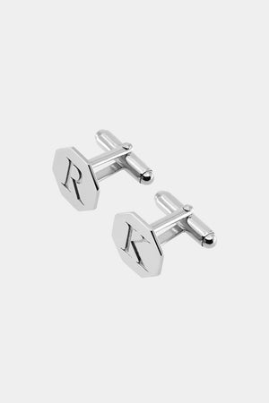 Letter Cufflinks | Silver or White Gold, More options available | Natasha Schweitzer