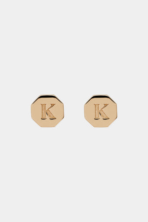 Letter Earrings | 9K Rose Gold | Natasha Schweitzer
