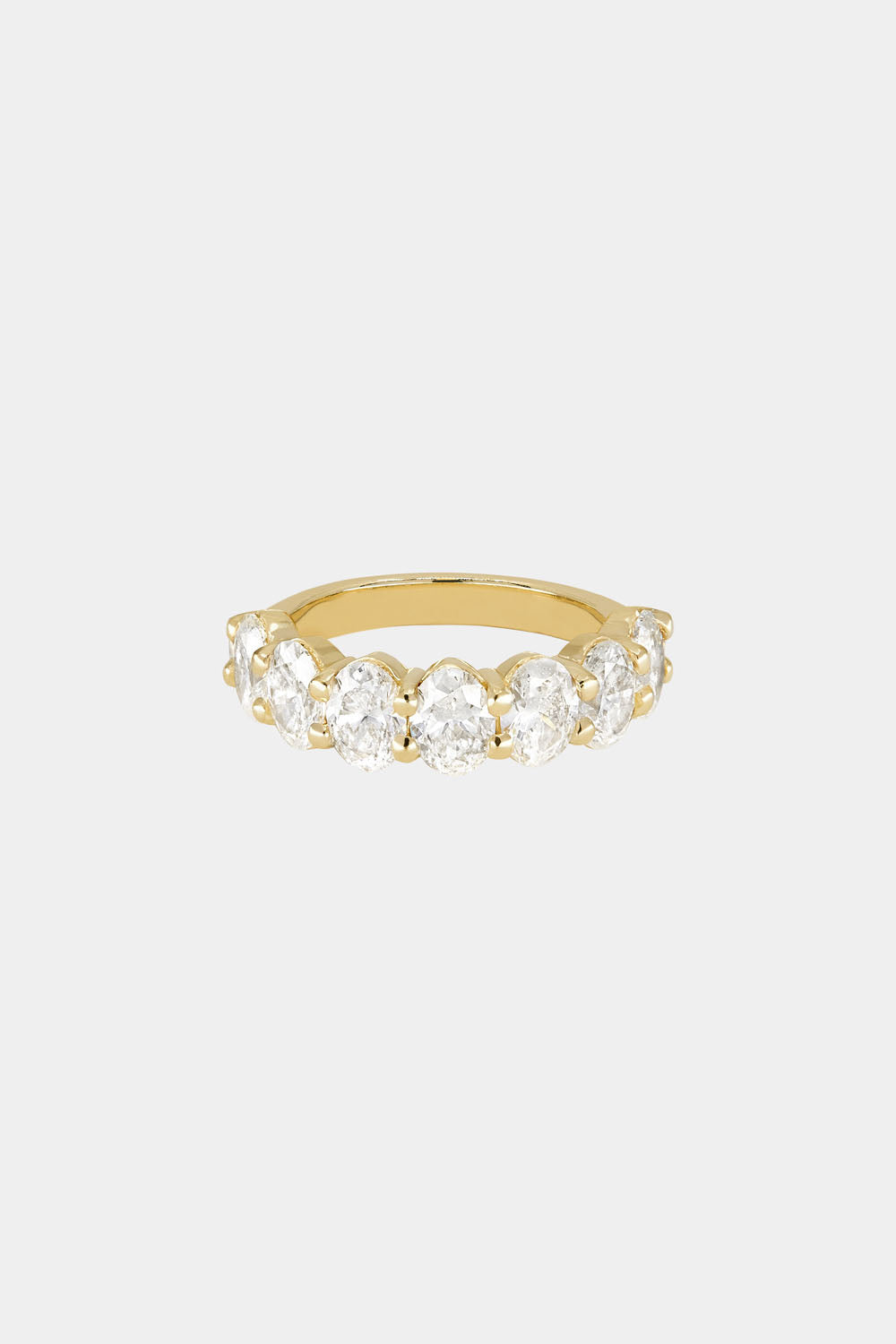 Oval Diamond Half Band | Gold