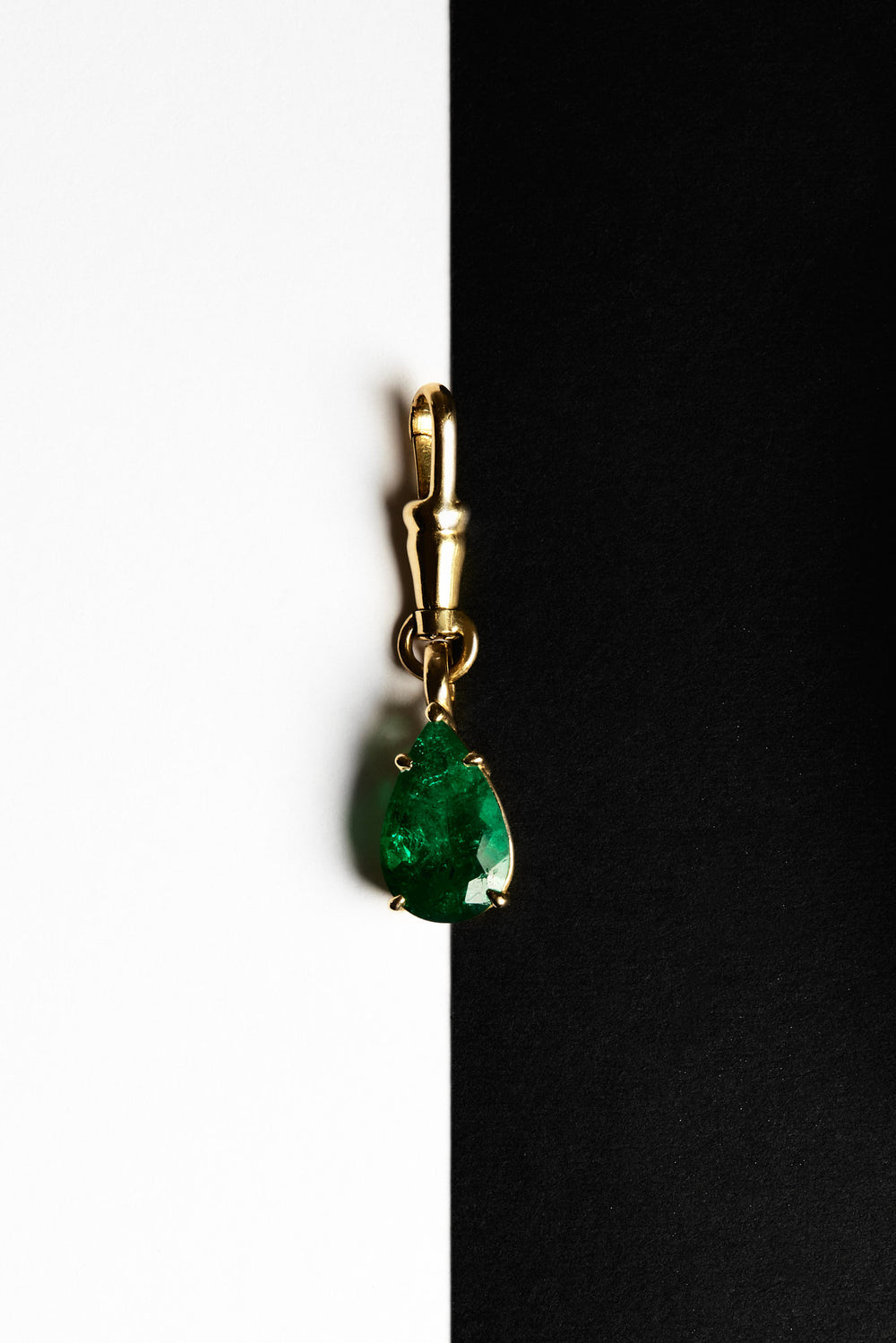 Pear Emerald Attachment | 18K Yellow Gold| Natasha Schweitzer