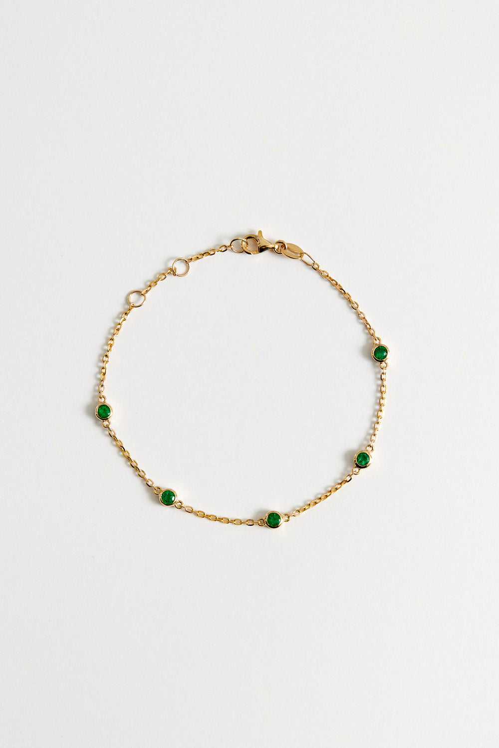 5 Emerald Bracelet | 9K White Gold| Natasha Schweitzer