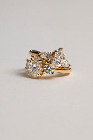 Trilogy Diamond Ring | 18K Gold | Natasha Schweitzer