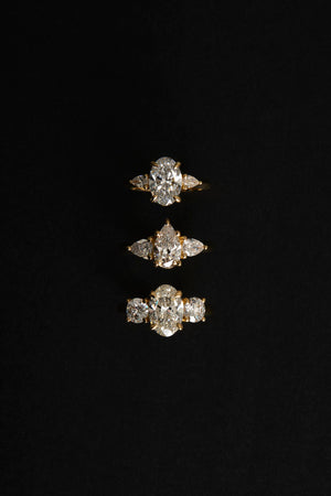 Trilogy Diamond Ring | 18K Gold | Natasha Schweitzer
