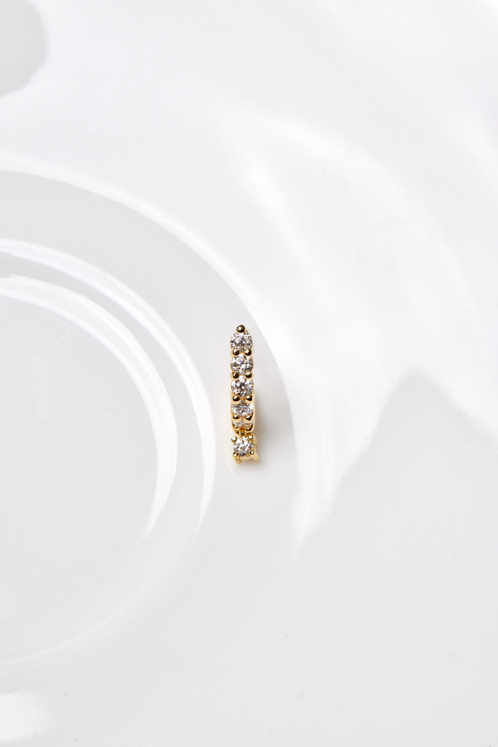Mini Diamond Georgie Hoops | 18K White Gold, More options available| Natasha Schweitzer