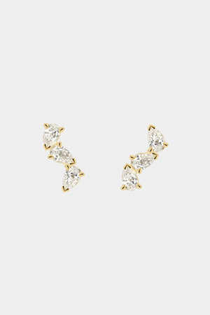 Gigi Pear Diamond Studs | 18K Yellow Gold | Natasha Schweitzer
