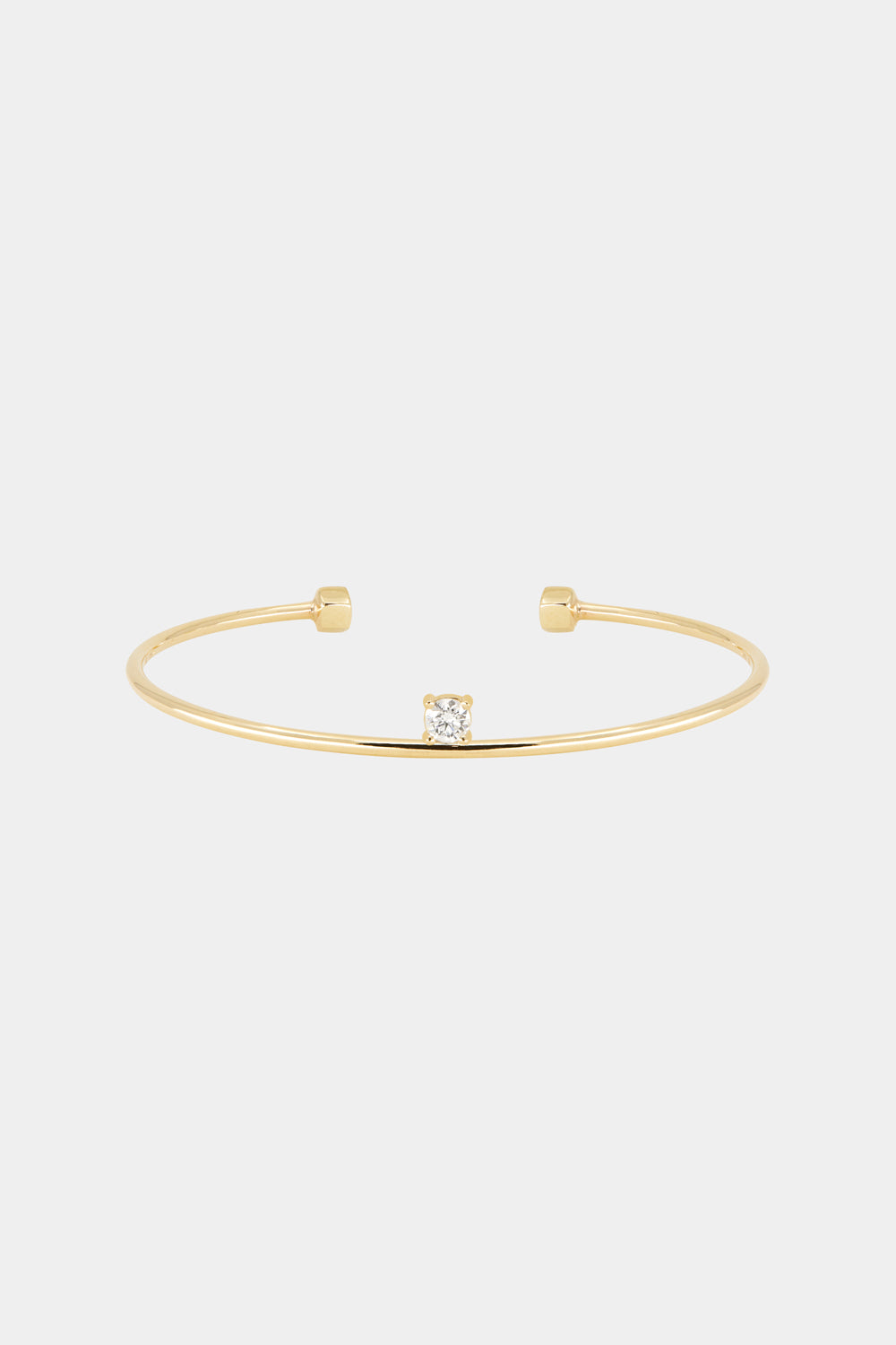 Jolie Cuff with Floating Diamond | 9K Yellow Gold
