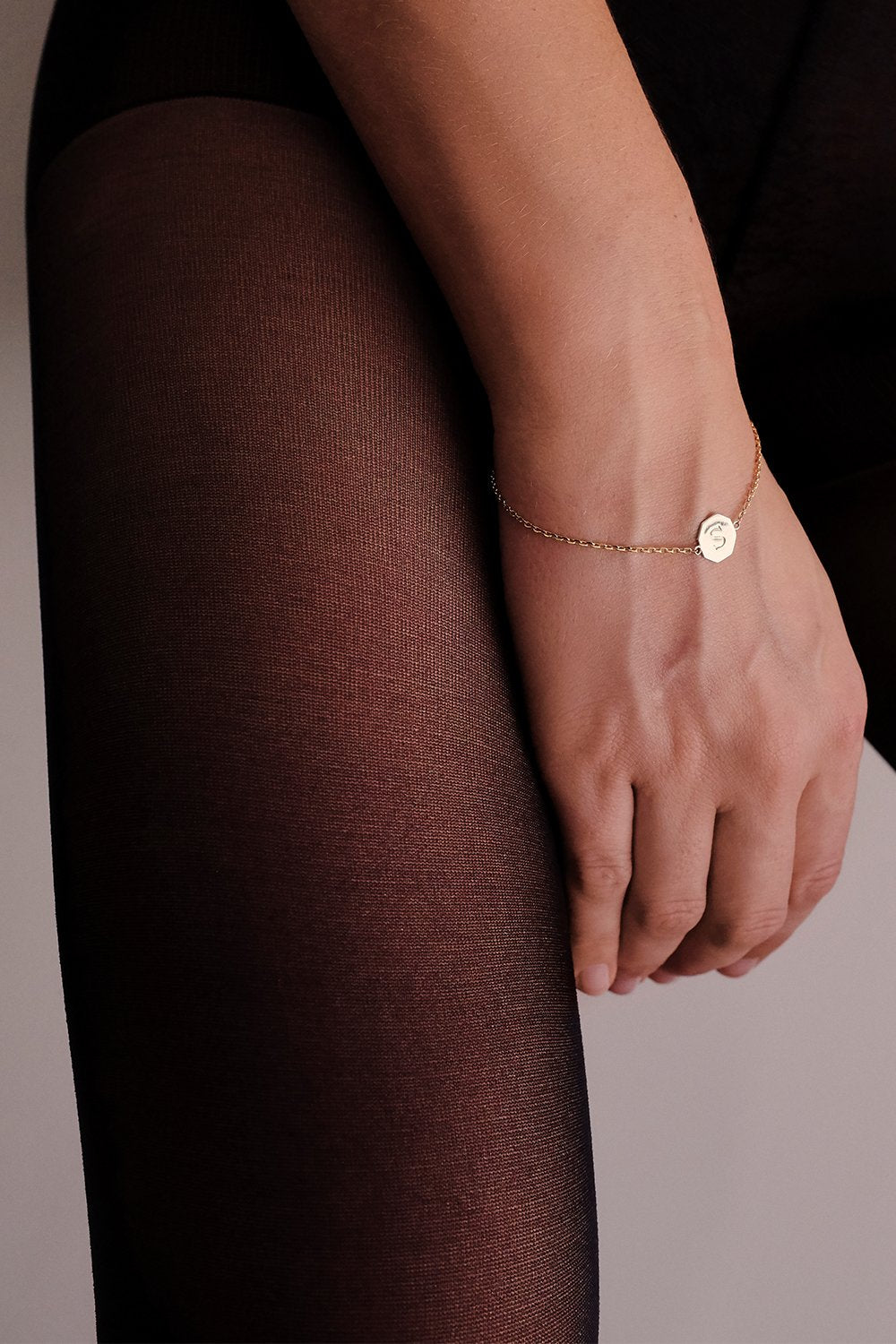 Letter Bracelet | 9K White Gold| Natasha Schweitzer