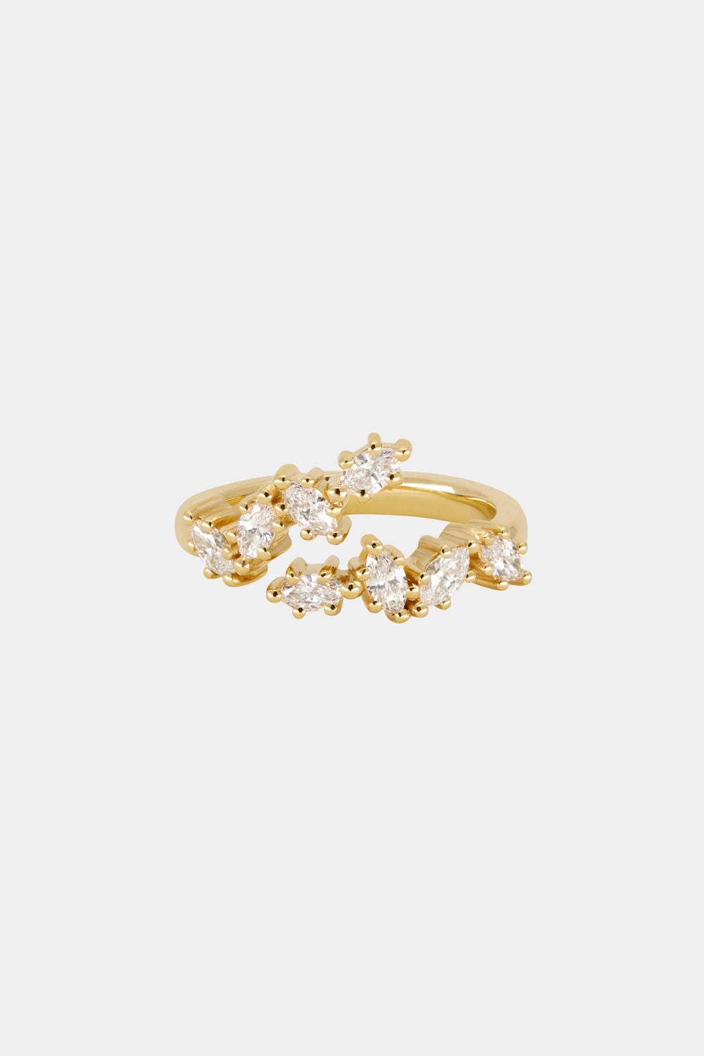 Marquise Diamond Wrap Ring | Yellow Gold