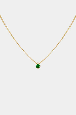 Mini Emerald Necklace | 9K Gold | Natasha Schweitzer