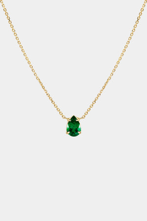 Pear Emerald Necklace | 18K Gold | Natasha Schweitzer