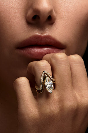 Alex Marquise Diamond Ring | 18K Gold | Natasha Schweitzer