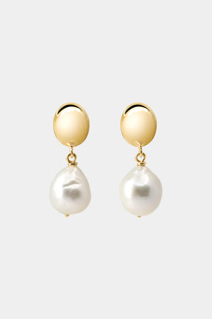 Vivienne Baroque Pearl Earrings | 9K Yellow Gold | Natasha Schweitzer