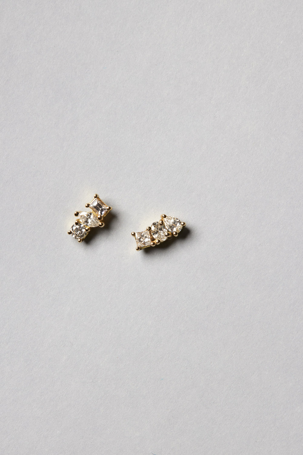 Mini Scattered Diamond Earrings | 18K Yellow Gold| Natasha Schweitzer