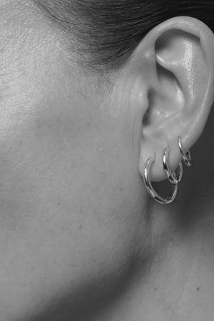 Orielle Hoops | 9K White Gold, More sizes available