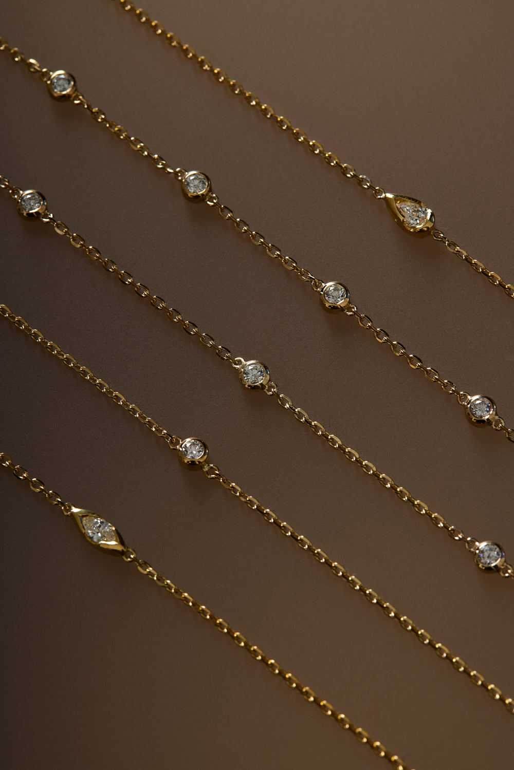 3 Diamond Bracelet | 9K Yellow Gold| Natasha Schweitzer
