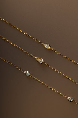 Pear Diamond Bracelet | 9K Yellow Gold | Natasha Schweitzer