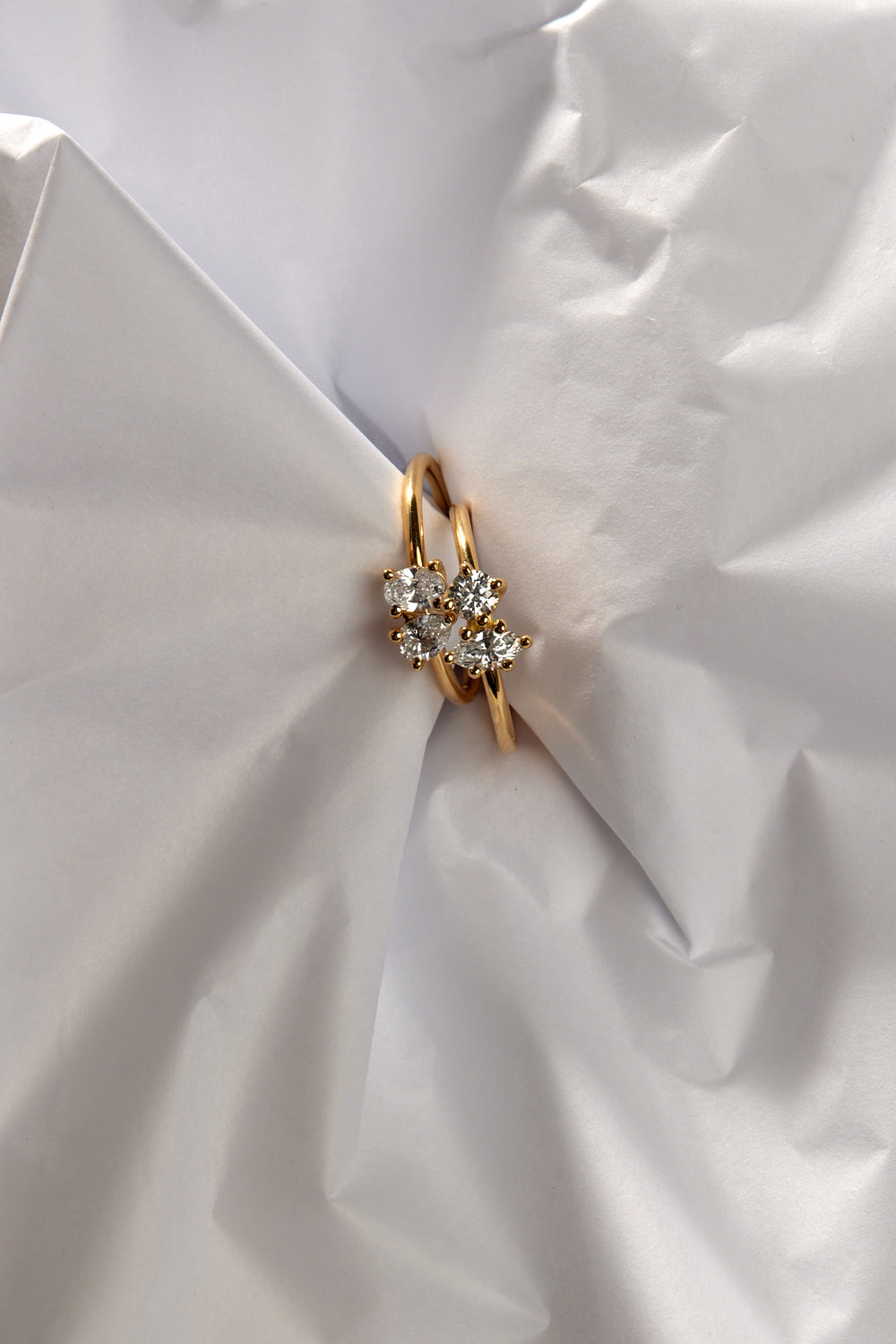 Marquise and Round Diamond Toi Et Moi Ring | 18K White Gold| Natasha Schweitzer