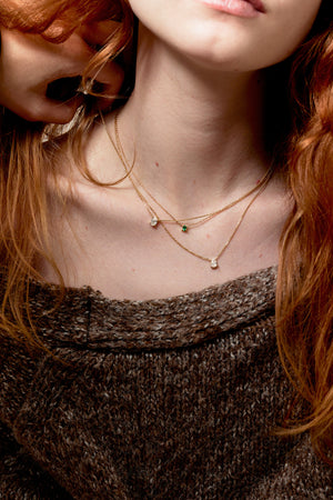 Oval Emerald Necklace | 18K Gold | Natasha Schweitzer