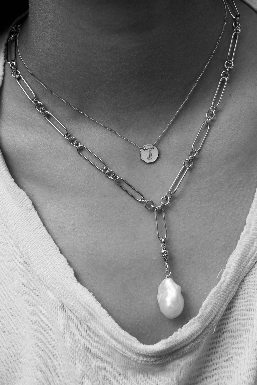 Baroque Pearl Attachment | Silver| Natasha Schweitzer