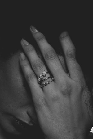 Triple Pear Diamond Ring | 18K Yellow Gold | Natasha Schweitzer