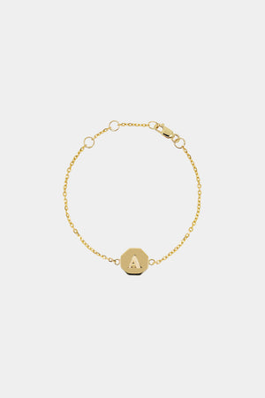 Baby Letter Bracelet | 9K Yellow Gold | Natasha Schweitzer