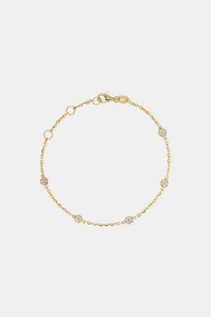 5 Diamond Bracelet | 9K Yellow Gold | Natasha Schweitzer