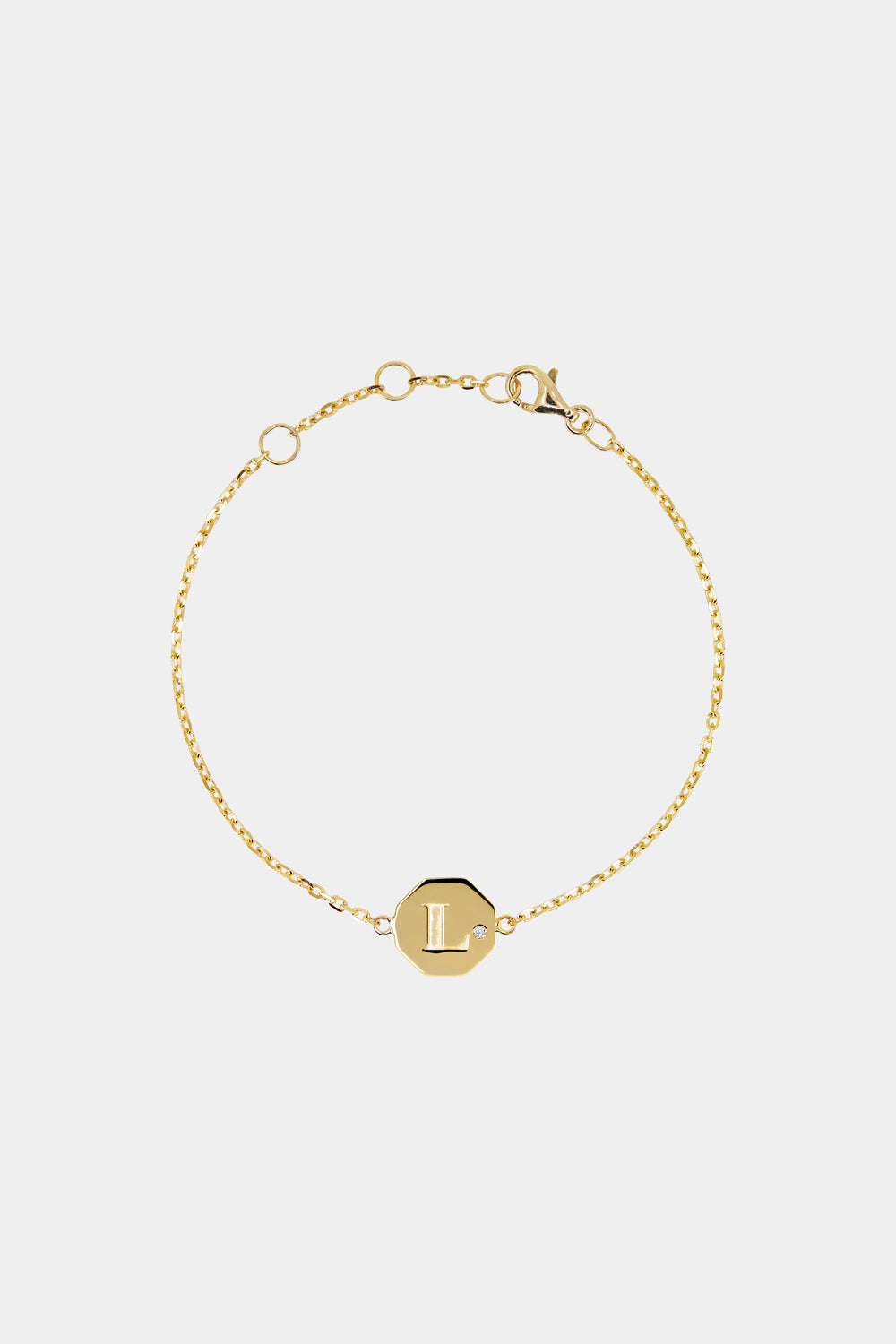 Letter Bracelet | 9K Yellow Gold| Natasha Schweitzer