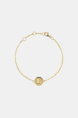 Letter Bracelet | 9K Yellow Gold | Natasha Schweitzer