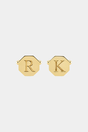 Letter Cufflinks | Gold, More options available | Natasha Schweitzer
