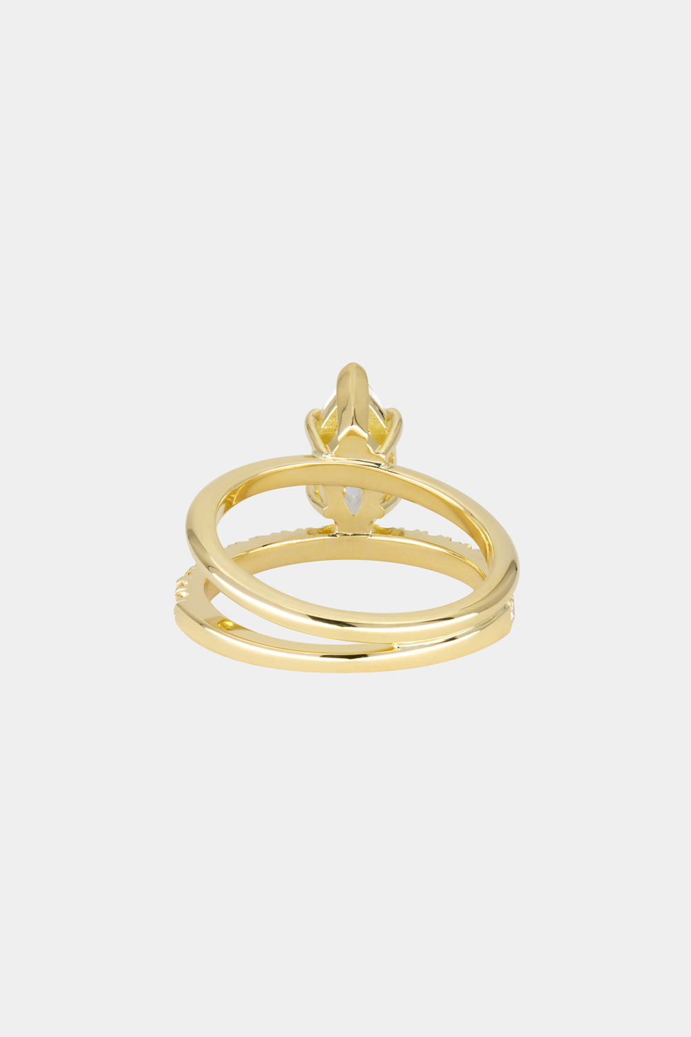 Double Band Marquise Diamond Ring | 18K Gold| Natasha Schweitzer