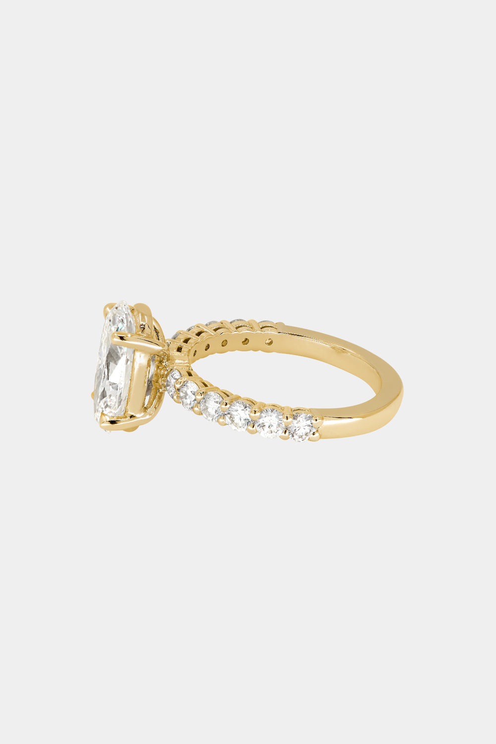 Oval Diamond Half Eternity Ring | 18K Gold| Natasha Schweitzer