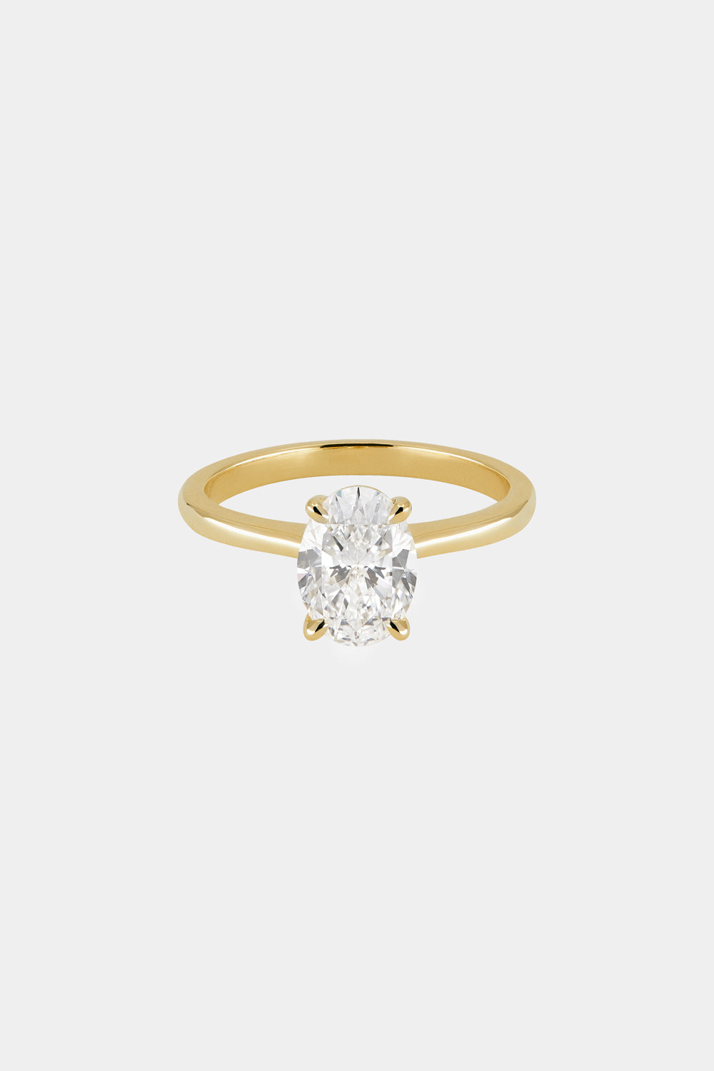 Oval Diamond Ring | 18K Gold