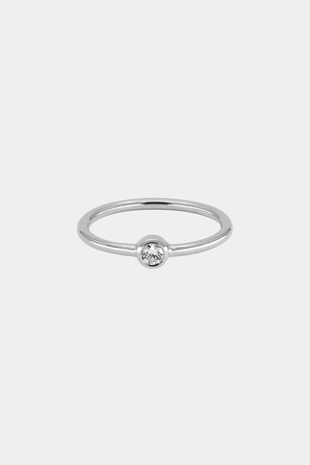 Mini Diamond Ring | 9K White Gold