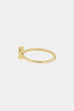 Mini Pear Diamond Ring | 9K Yellow Gold | Natasha Schweitzer