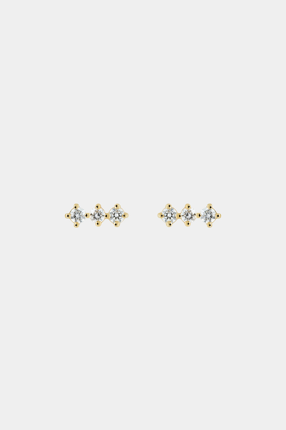 Buttercup Diamond Bar Earrings | 9K Yellow Gold