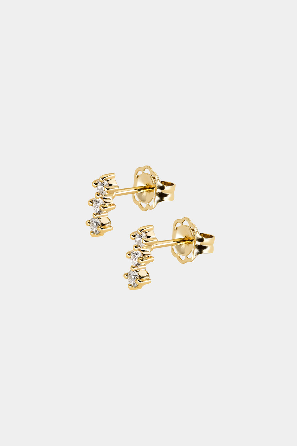 Buttercup Diamond Bar Earrings | 9K Yellow Gold| Natasha Schweitzer