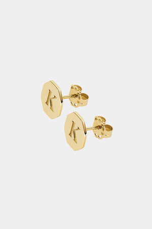 Letter Earrings | 9K Yellow Gold | Natasha Schweitzer
