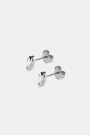 Mini Marquise Diamond Studs | 18K White Gold | Natasha Schweitzer