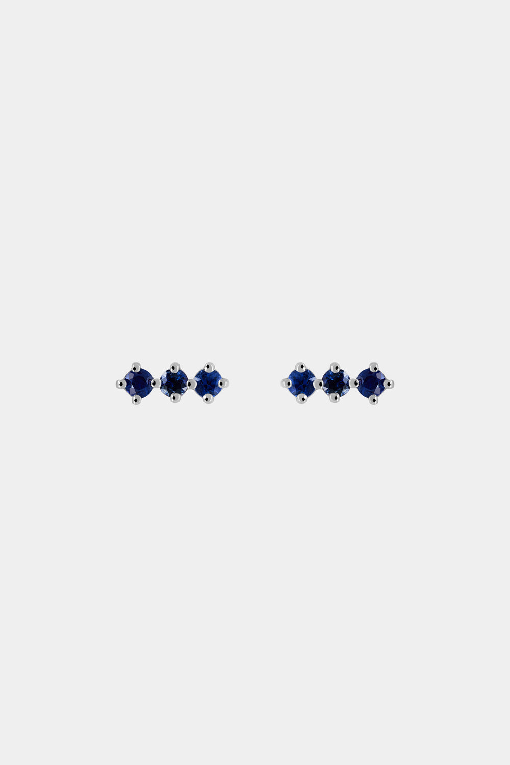 Buttercup Sapphire Bar Earrings | 9K White Gold
