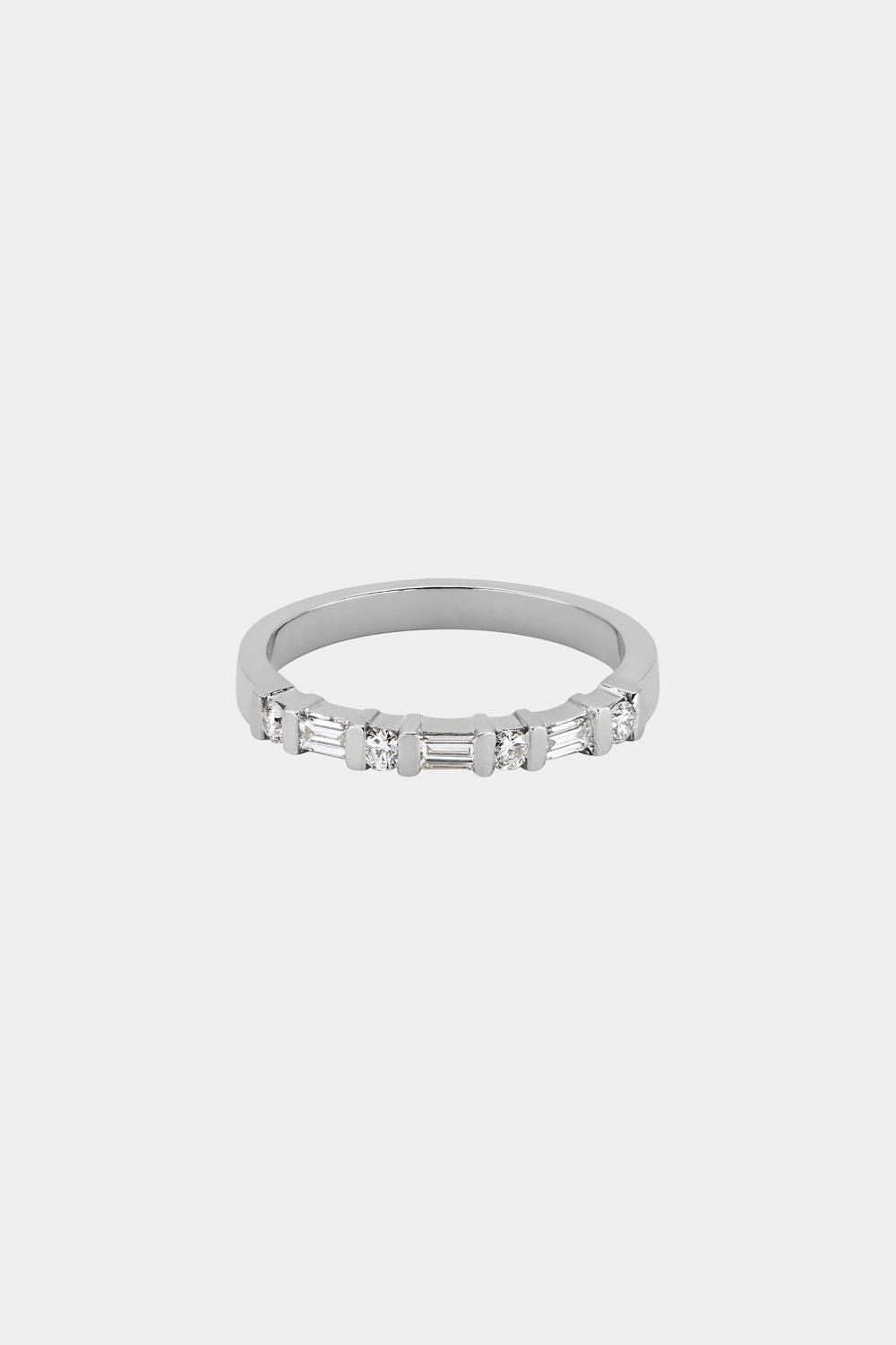 Diamond Baguette Ring | White Gold