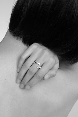 Janie Diamond Wrap Ring | White Gold | Natasha Schweitzer