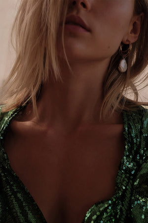 Lindsey Earrings with Keshi Pearls | Gold Plated | Natasha Schweitzer