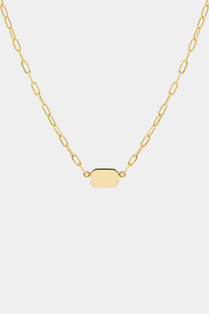 Mina Tag Necklace | 9K Yellow Gold | Natasha Schweitzer