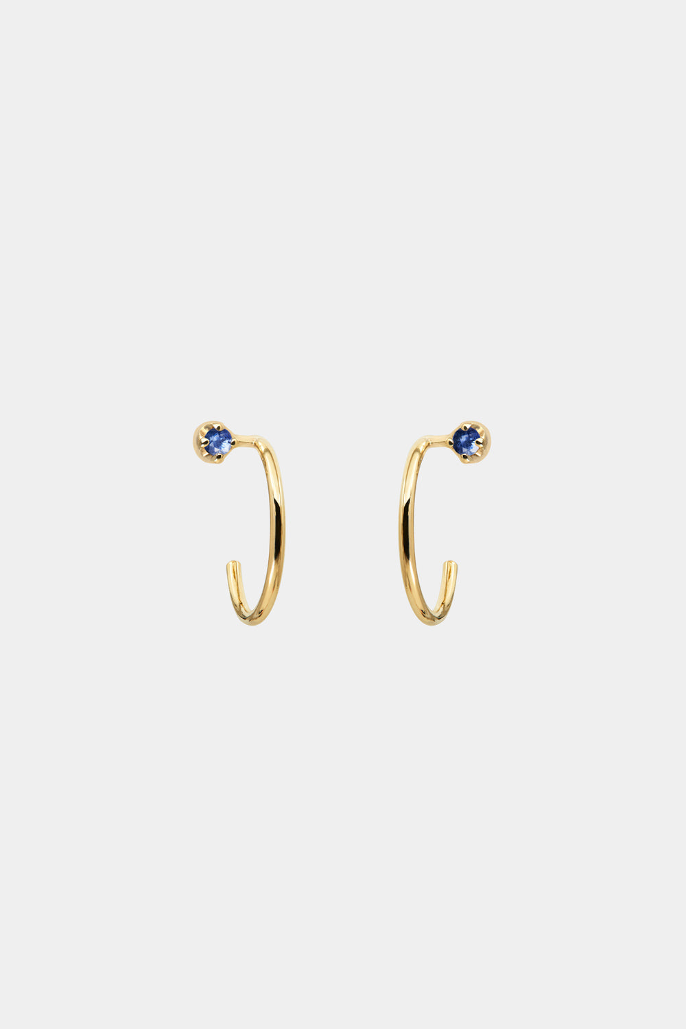 Mini Lara Sapphire Hoop Earrings | 9K Yellow Gold