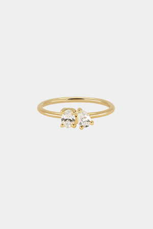 Pear and Oval Diamond Toi Et Moi Ring | 18K Yellow Gold | Natasha Schweitzer