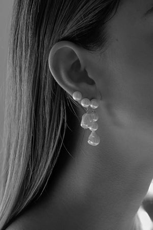 Pearl Stud Earrings | Silver | Natasha Schweitzer