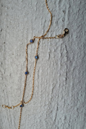 3 Sapphire Bracelet | 9K Yellow Gold | Natasha Schweitzer